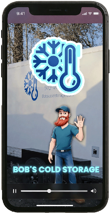 Mobile Meta ad promoting Bob's Cold Storage created by eclectiq MEDIA